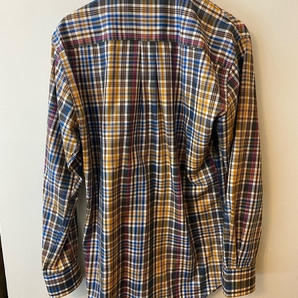 Peter Millar 100% Cotton Plaid Fall Tone Button Down - Picture 7 of 8